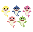 Adorno reversible gde Baby Shark. Elegi color